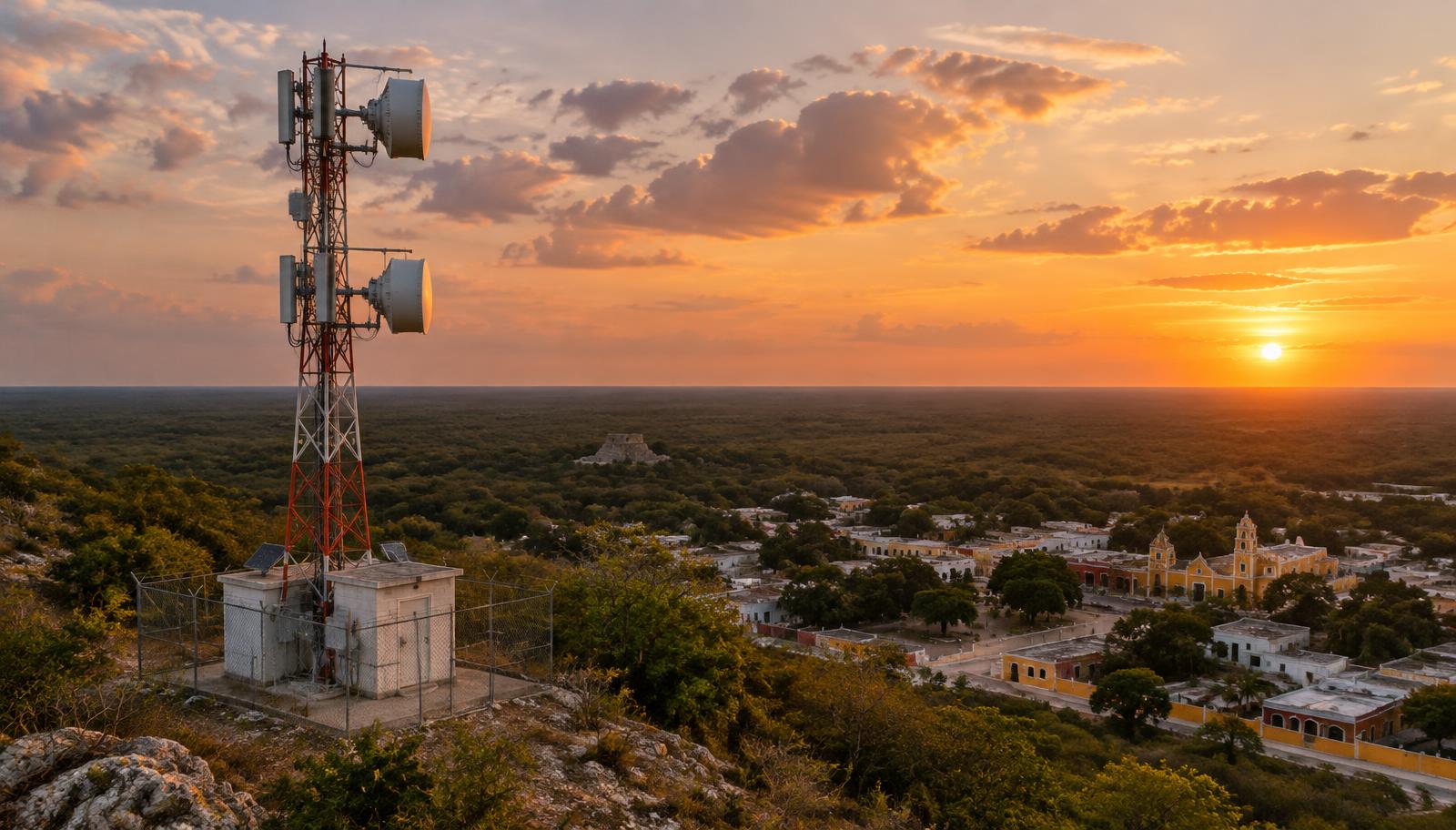 Torre de telecomunicaciones sobre una comunidad